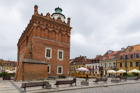 View of the Sandomierz Town Hall, Poland.