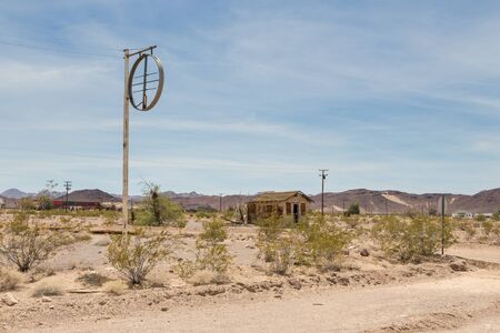 Abandoned building along the Route 66. California, USA.