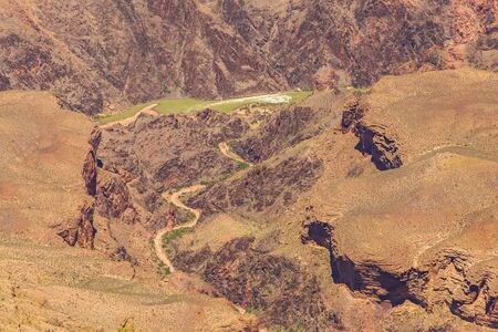View of the Grand Canyon Colorado cliffs. National Park, Arizona, USA.の写真素材