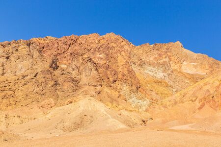 View of the Desert Hills from Artist Drive, mountainside in Death Valley, California, USA.