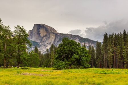 View of the Yosemite Valley, Yosemite National Park in Sierra Nevada Mountain, California, USA.