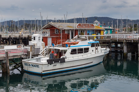 Monterey, California, USA - 09 June 2015: View of the pier and Fisherman Wharf, Pacific Ocean coast.のeditorial素材