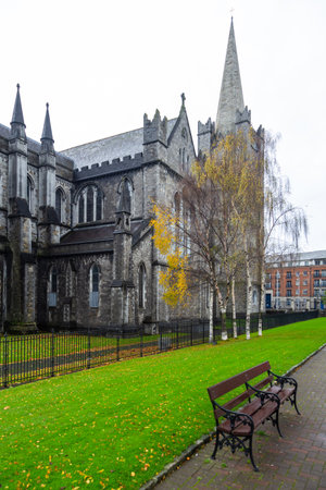Dublin, Ireland- 09 November 2015: Saint Patricks Cathedral, the national cathedral of the Church of Ireland.のeditorial素材