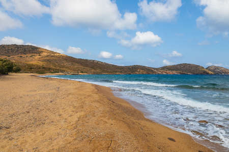 View of the Psathi Beach on the east coastline of Ios Ios. Greece.の写真素材