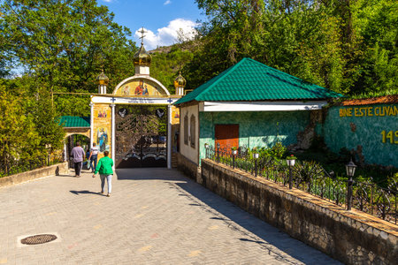Saharna, Republic of Moldova - 01 May 2016: View of the Saharna Monastery, Holy Trinity. The biggest centers for religious pilgrimages in Moldova.のeditorial素材