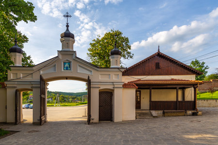 Capriana, Republic of Moldova - 02 May 2016: Capriana monastery, one of the oldest, established in medieval Moldova.のeditorial素材