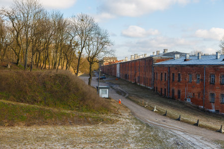 Nowy Dwor Mazowiecki, Poland - February 05, 2018: Modlin Fortress, one of the largest 19th-century...
