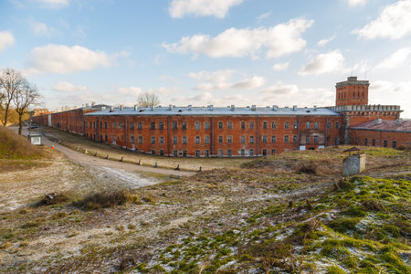 Nowy Dwor Mazowiecki, Poland - February 05, 2018: Modlin Fortress, one of the largest 19th-century...
