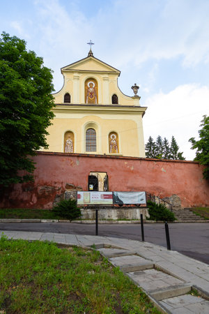 Lviv, Ukraine - 08 June 2018: St. Kazimierz and the Convent Sisters of Mercy in the Old Town....