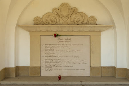 Lviv, Ukraine - 09 June 2018: The Cemetery of the Defenders of Lviv in Lychakiv Cemetery, State History and Culture Museum-Preserve, historic cemetery in Lviv.のeditorial素材
