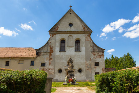 Capuchin church and monastery in Olesko, located at the foot of the castle, Olesko, Ukraine.のeditorial素材