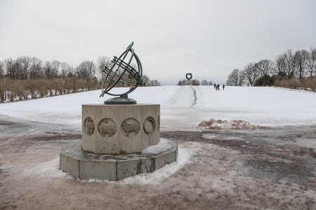 Norway, Oslo - 17 February 2019: Sculpture in Frogner Park, sculpture created by Gustav Vigeland. Public park in capital city of Norway.のeditorial素材