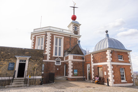 UK, London - 05 April 2019: Royal Observatory, Greenwich, situated on a hill in Greenwich Park in south east London.のeditorial素材