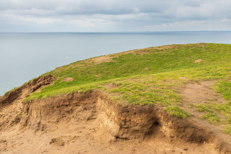 View of the southern coast of the Baltic Sea near Kaseberg.Spring season. Scania, Sweden.の写真素材