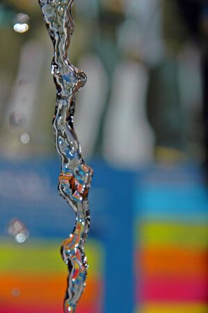 water drop in color backgroundの写真素材