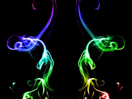 smoke art drawingの写真素材