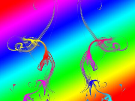 smoke art drawingの写真素材