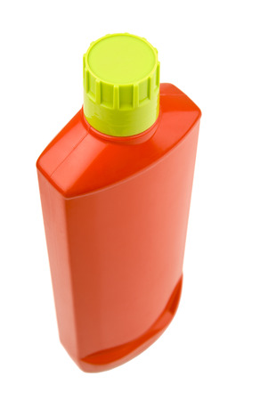 Bottle of detergent isolated on white backgroundの写真素材