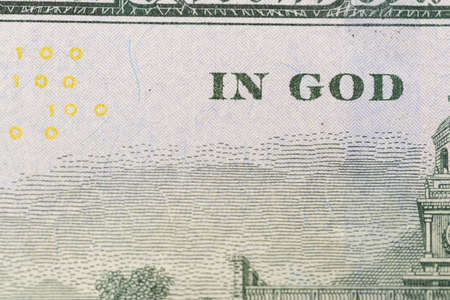 One Hundred Dollar Banknote. Closeup of 100 USD bill. American money. USA Currency, Cash Money as Backgroundの写真素材