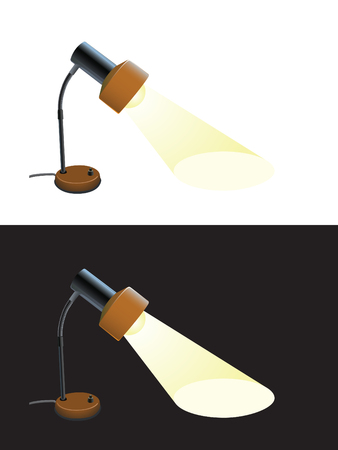 Detailed retro desk lampのイラスト素材