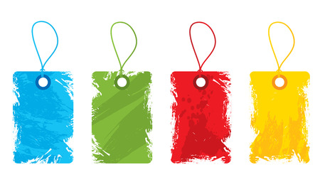 Grungy gift tagsのイラスト素材