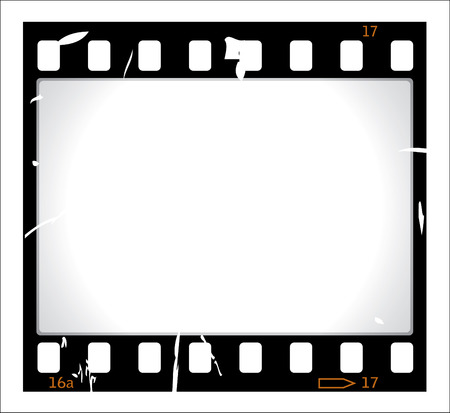 Grunge film strip illustrationのイラスト素材