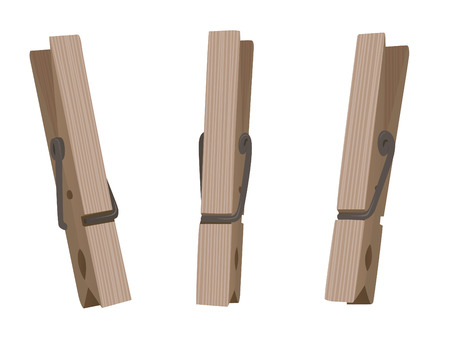 Wooden peg illustrationのイラスト素材