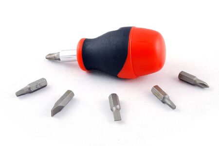 screw driver set with screw adapterの写真素材