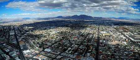 Modern City Skyline panorama. Luxury hotels in Las Vegas Strip の写真素材