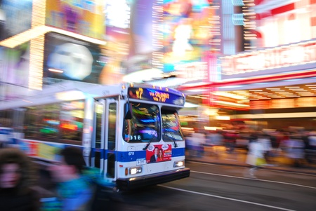 NEW YORK CITY - SEP 5: Times Square, featured with Broadway Theaters and  animated LED signs, is a symbol of New York City and the United States,  September 5, 2009 in Manhattan, New York City. のeditorial素材