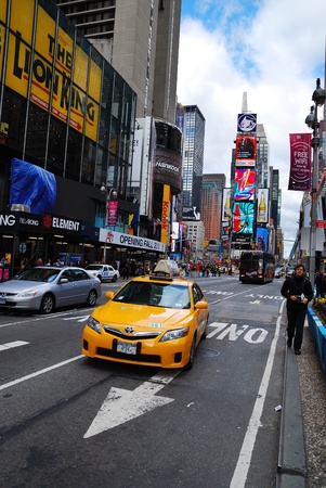NEW YORK CITY - SEP 5: Times Square, featured with Broadway Theaters and LED signs, is a symbol of New York City and the United States, September 5, 2009 in Manhattan, New York City.のeditorial素材