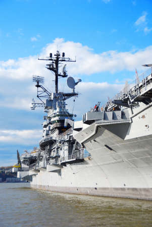 NEW YORK CITY - Nov 2: USS Intrepid (CV/CVA/CVS-11),  is one of 24 Essex-class aircraft carriers built during World War II for the United States Navy, November 2, 2010 in Manhattan, New York City.のeditorial素材