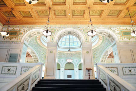 Chicago Cultural Center interior viewのeditorial素材