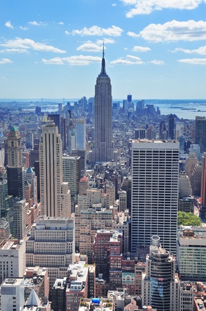 NEW YORK CITY, NY - AUG 12: Empire State Building closeup on August 12, 2011 in New York City. Empire State Building is a 102-story landmark and was world's tallest building for more than 40 years. のeditorial素材