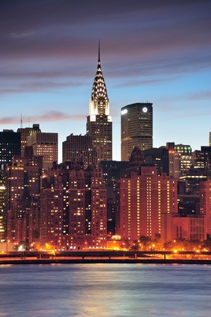 NEW YORK CITY, NY, USA - JUL 4: Chrysler Building at night on July 4, 2011 in Manhattan, New York City. It was designed by William Van Alena as Art Deco architecture and the famous landmark.の写真素材