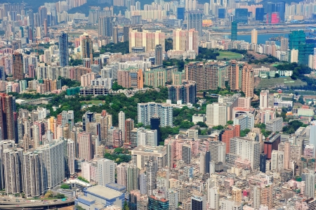 Urban architecture in Hong Kong in the dayのeditorial素材