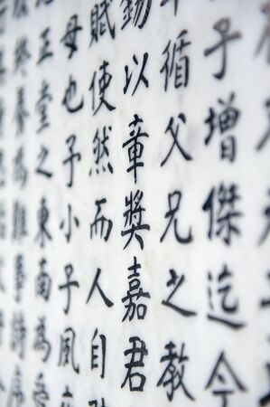 Chinese character background from Hong Kong Temple.のeditorial素材