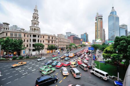SHANGHAI, CHINA - MAY 30: Traffic jam during rush hours with busy commuters on May 30, 2012 in...
