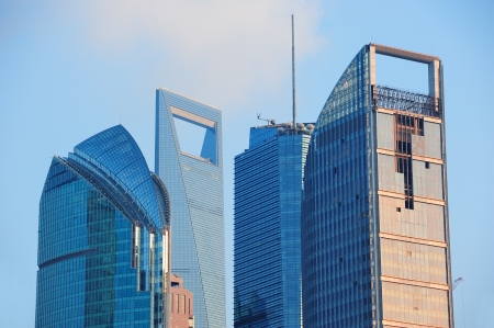 Shanghai urban architecture closeupの写真素材