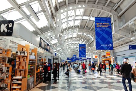 CHICAGO, IL - MAR 31: Chicago O'Hare Airport interior on March 31, 2013 in Chicago, Illinois. It is...