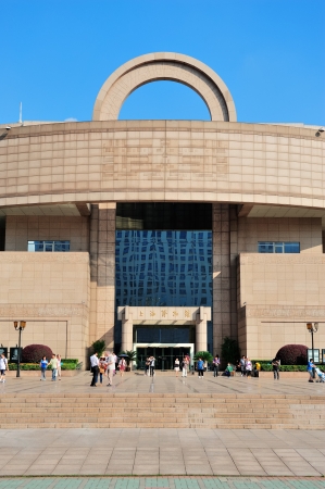 SHANGHAI, CHINA - JUNE 2: Shanghai Museum in People's Square on JUNE 2, 2012 in Shanghai, China. Established in 1952 and with 120k collections, it is one of the earliest and largest museums in China.のeditorial素材
