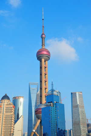 SHANGHAI, CHINA - JUNE 2: Urban architectures with city skyline on June 2, 2012 in Shanghai, China. Shanghai is the largest city by population in the world with 23 million as in 2010.のeditorial素材