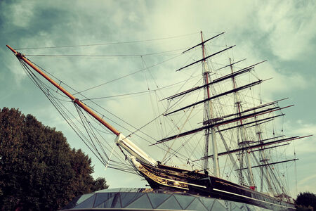 LONDON, UK - SEP 27: Cutty Sark museum in London on September 27, 2013 in London, UK. Built on the...