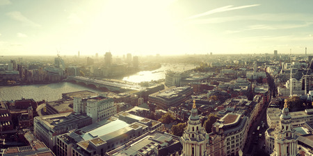 London city rooftop view panorama with urban architectures.の写真素材
