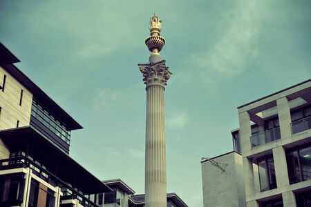 Paternoster Square Column in financial district in London, UK. London is the world's most visited city and the capital of UK.の写真素材