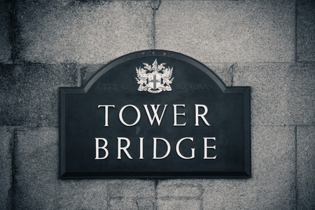 Tower Bridge London as the city landmark..