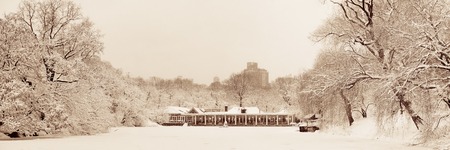 Central Park panorama winter in midtown Manhattan New York Cityの写真素材