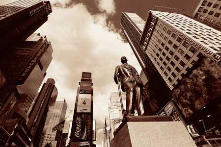 NEW YORK CITY - SEP 5: Times Square street view on September 5, 2014 in Manhattan, New York City. Featured with Broadway Theaters and LED signs, it is a symbol of New York City and the United States,のeditorial素材