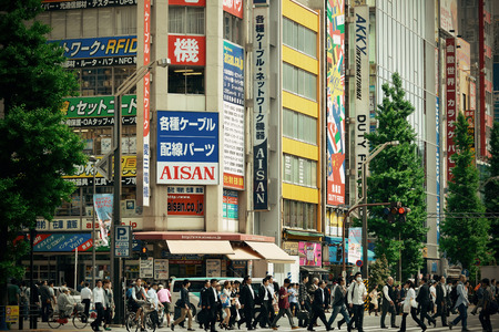 TOKYO, JAPAN - MAY 13: Street view on May 13, 2013 in Tokyo. Tokyo is the capital of Japan and the...
