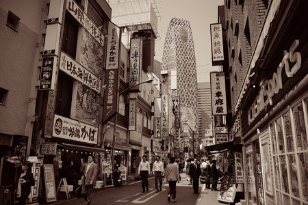 TOKYO, JAPAN - MAY 13: Street view on May 13, 2013 in Tokyo. Tokyo is the capital of Japan and the most populous metropolitan area in the worldのeditorial素材